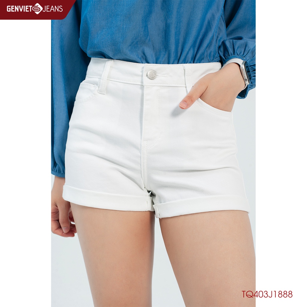 Quần Short Jeans Nữ Nâng Mông TQ403J1888 GENVIET
