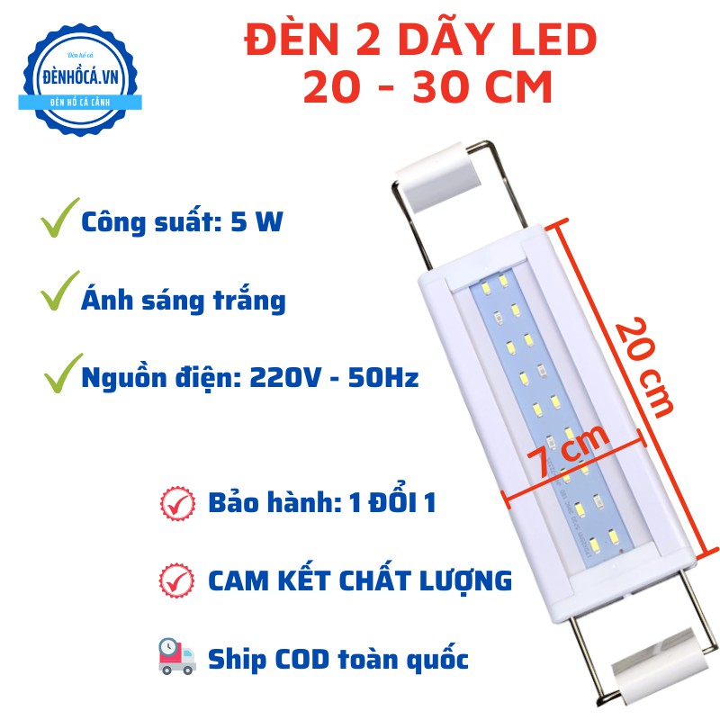 [Mã PET50K giảm Giảm 10% - Tối đa 50K đơn từ 250K] Đèn bể cá mini MS20 dùng cho hồ 20cm đến 30cm