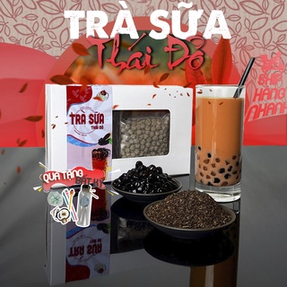 Set nguyên liệu làm trà sữa thái đỏ BẾP TINH GỌN tự pha tại nhà nguyên liệu nấu trà sữa cao cấp dạng bột ( 25 -30 ly )