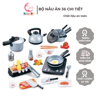 Bộ đồ chơi nấu ăn 36 chi tiết dành cho bé cao cấp, an toàn