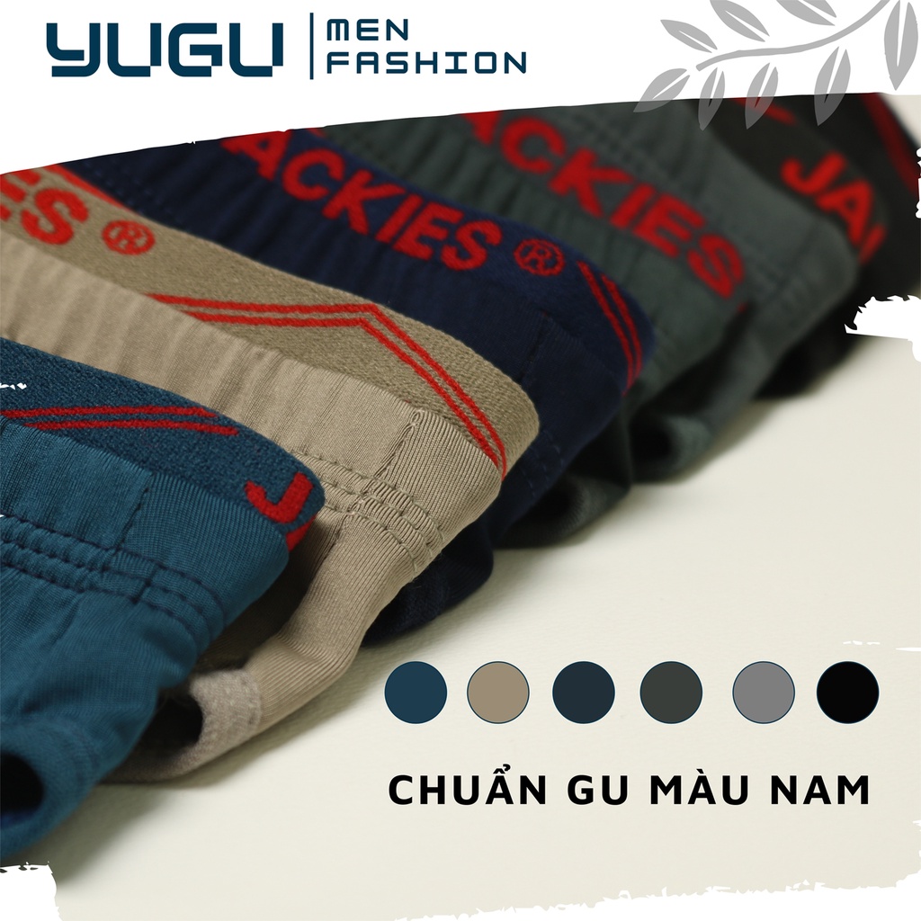 Quần lót nam thun lạnh cao cấp JACKIES Bn04 -YUGU- Quần sịp nam tam giác 40kg-90kg chính hãng Việt Nam, 1 chiếc, che tên