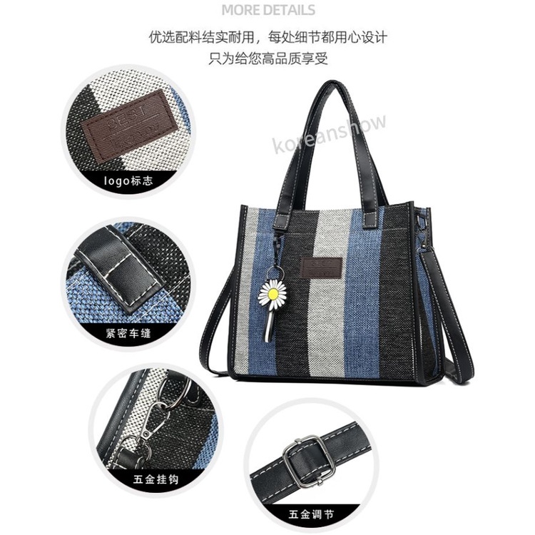 túi tote đeo chéo Túi Xách Nữ Đẹp Túi canvas Thời Trang Hàn Cho Nữ-65