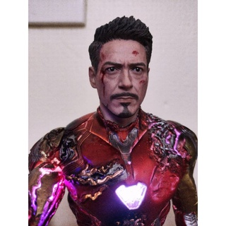 (Hàng oder) Mô hình Iron Man Mk85 Damage tỉ lệ 1/6 Có LED cao cấp 24cm