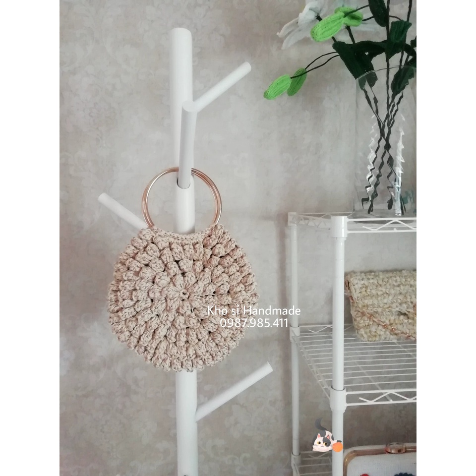Quai Cầm Túi Xách Kim Loại Hình Tròn (1 cặp)