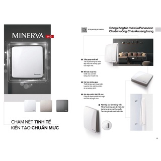 Công Tắc Panasonic Dòng Minerva Màu Trắng (Công Tắc 1 Chiều, 2 Chiều)