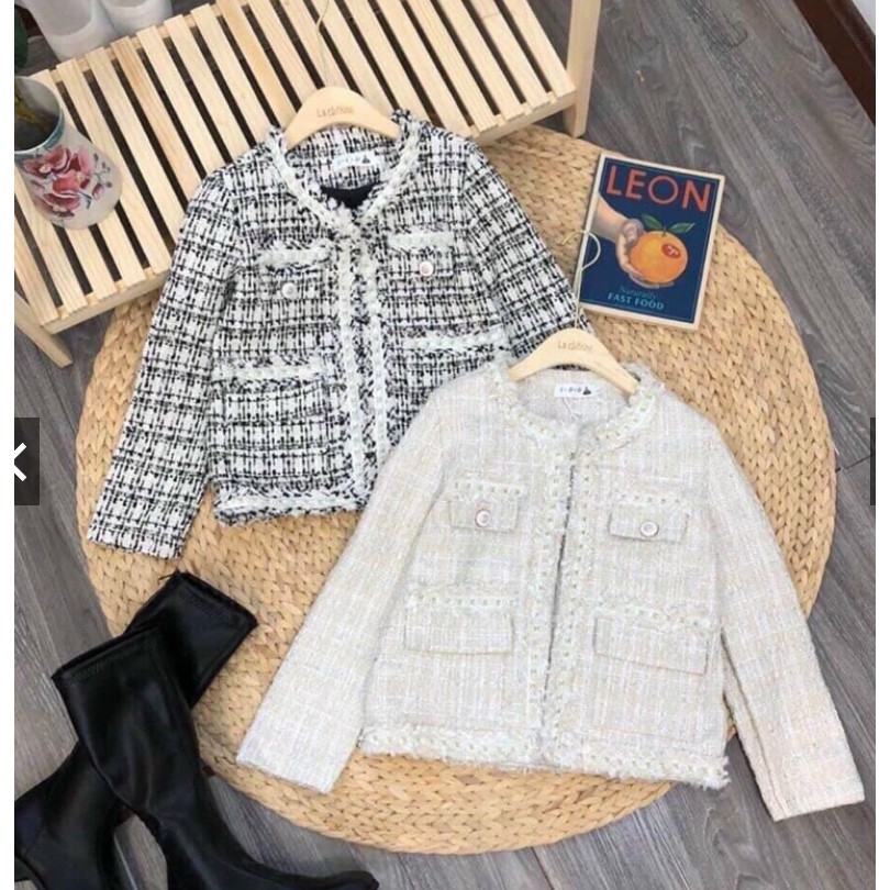 Áo Khoác Dạ Tweed Thiết Kế Mới Kiểu Pháp | BigBuy360 - bigbuy360.vn
