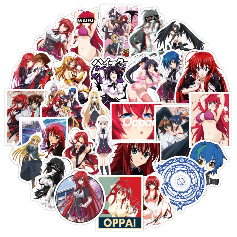 Set 100 miếng sticker hình truyện tranh High School DxD dán trang trí độc đáo