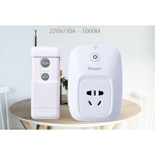 Ổ Cắm Điều Khiển Từ Xa Công Suất Lớn Honest HT-6805W (220V/30A - 1KM) công tắc điều khiển từ xa Ổ cắm điều khiển