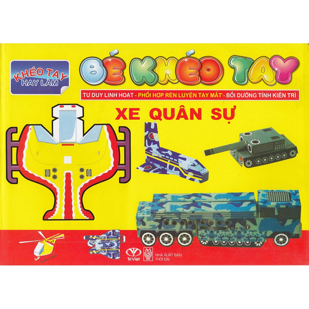 Sách - Combo Cắt Và Dán - Bé Khéo Tay ( Xe Quân Sự + Kiến Trúc + Động Vật )