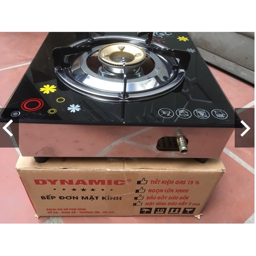 Bếp ga đơn kính cường lực Dynamic / Musaki 🎁 TẶNG KÈM VAN DÂY CAO CẤP