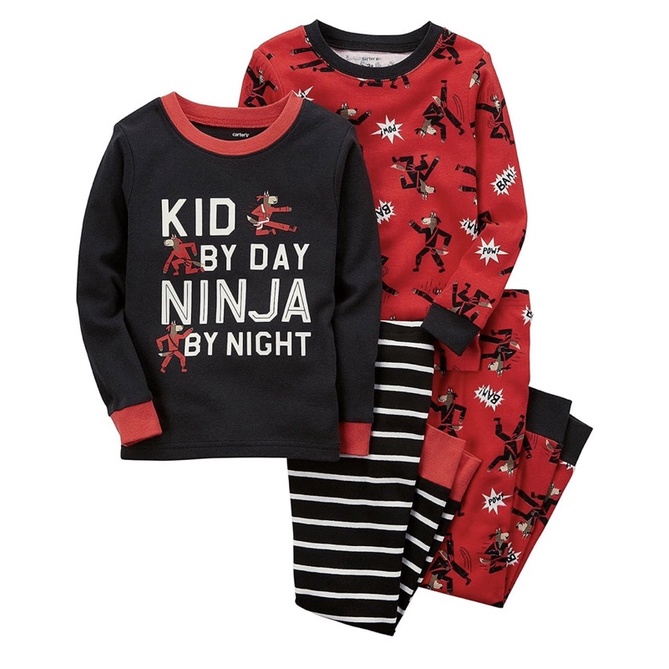 Bộ cotton bozip hãng Carter dư xịn cho bé trai 6m-5y.