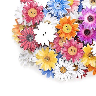 Túi 5 nút gỗ cúc hoạ mi nhiều màu 🌼🌼