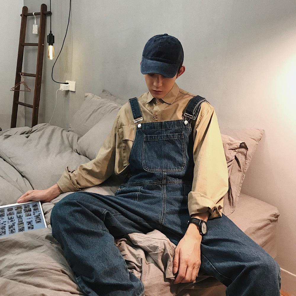 Quần Yếm Jean Thiết Kế Mới Năng Động Thời Trang Theo Phong Cách Hip Hop Dành Cho Nam