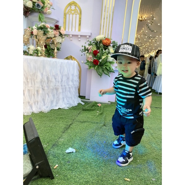 Bộ quần áo bé trai , Set bộ áo kẻ cotton quần kaki cao cấp cá tính cho bé trai