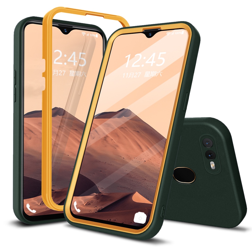 Ốp Điện Thoại Silicone 2 Trong 1 Cho OPPO A7 A7X A5S F9 Pro A12 A11K A3S A12e