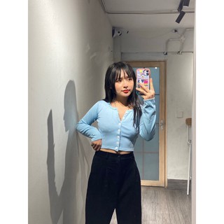 Áo croptop len tăm -meo4.store