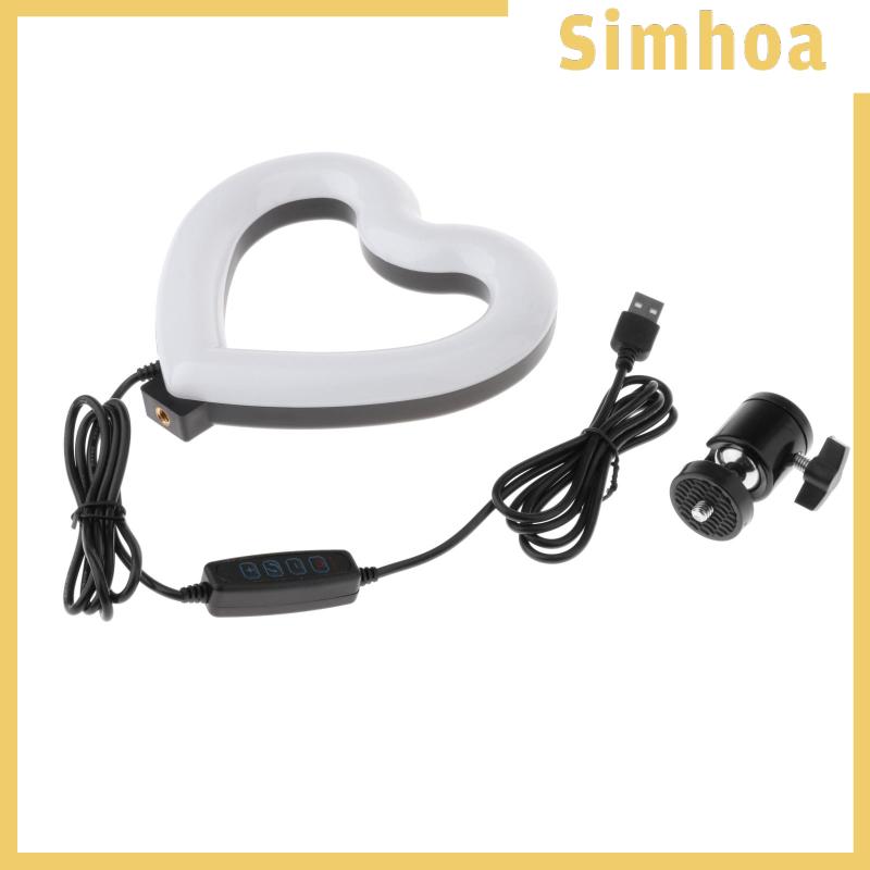 Vòng Đèn LED Hình Trái Tim 6 inch Hỗ Trợ Trang Điểm / Live Stream