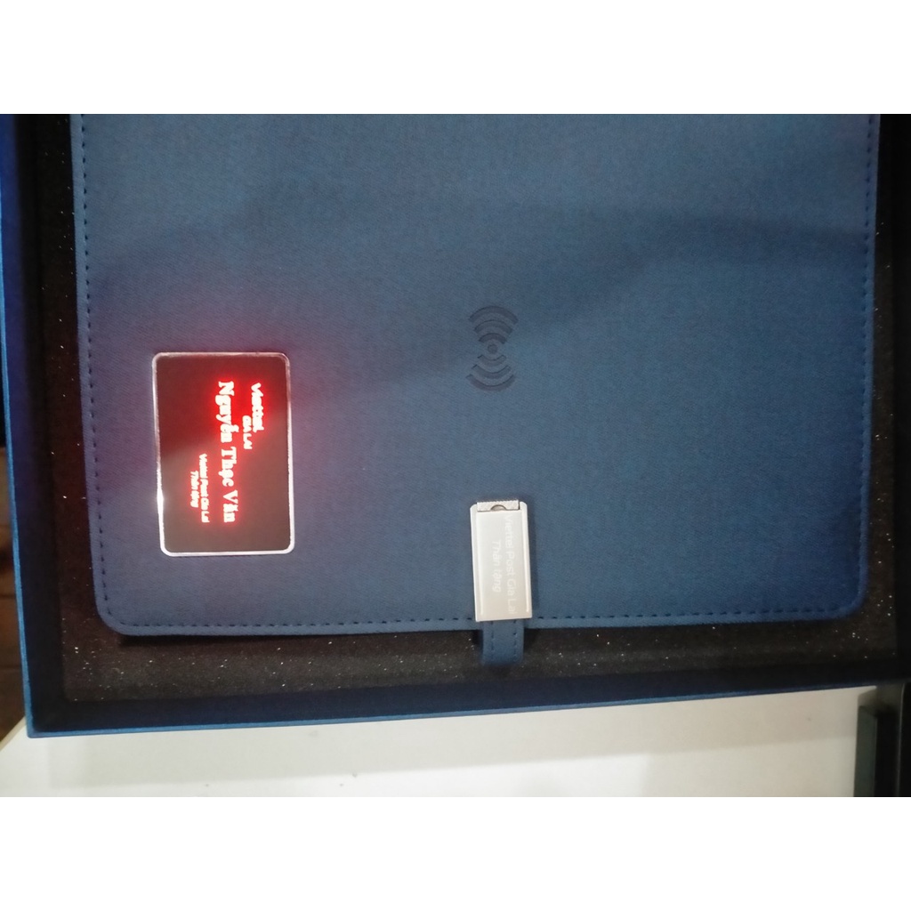 Sổ sạc dự phòng không dây đa năng khắc logo theo yêu cầu