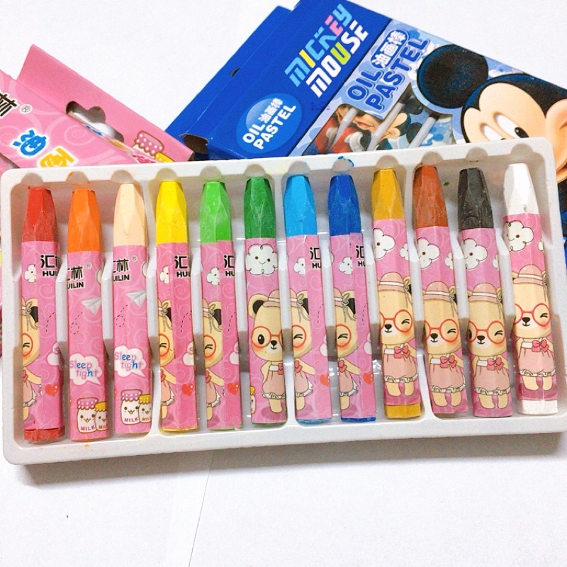 Bút sáp dầu, Bút sáp màu ,cho bé 12 màu