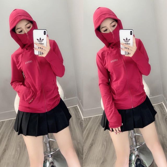 Áo chống nắng thông hơi kim cương hót hít kèm túi cuộn chất đẹp