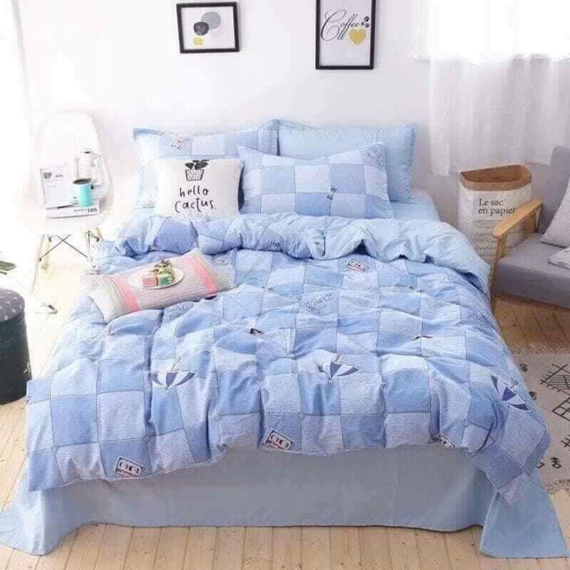 Sỹ-lẻ chăn- ra- áo gối nệm chất liệu vải cotton poly 1m2-1m8x2m