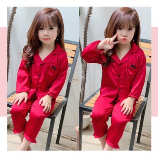 Bộ ngủ phi lụa bèo dài tay