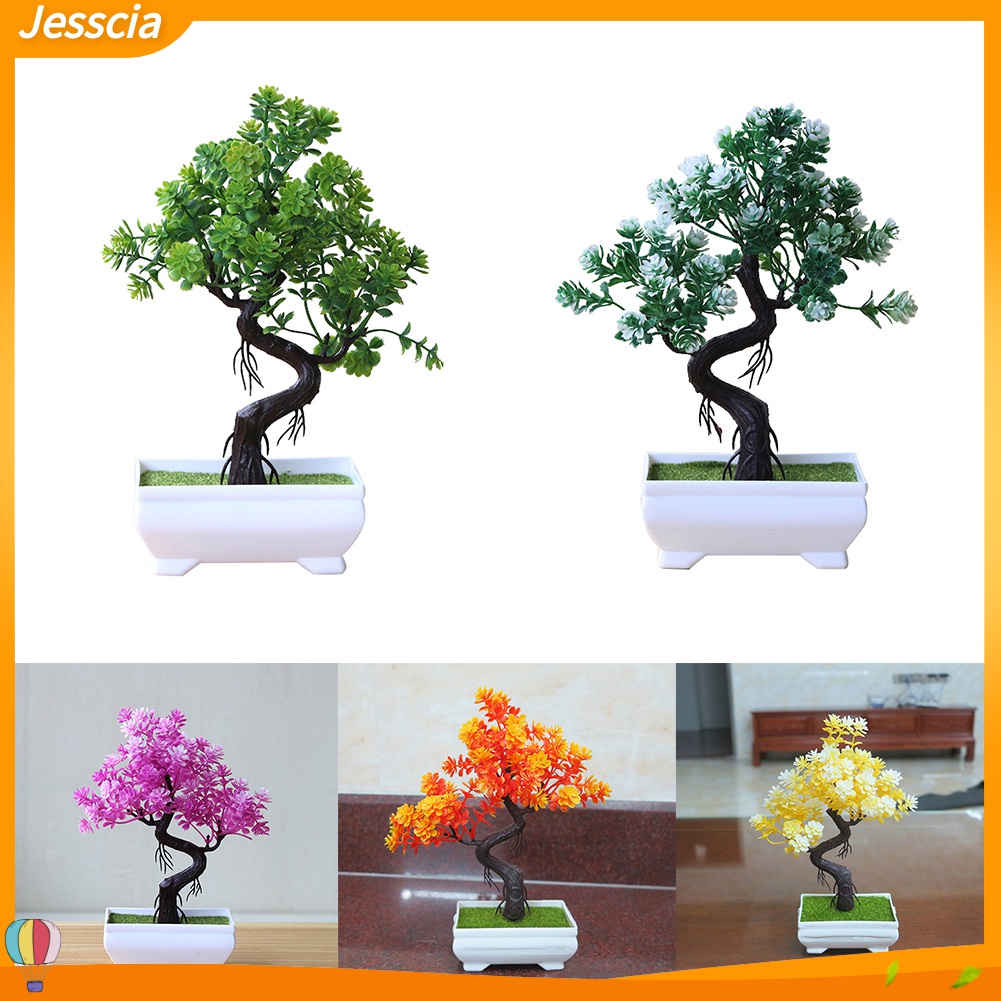 Jessica| Chậu Cây Bonsai Giả Trang Trí Bàn Làm Việc