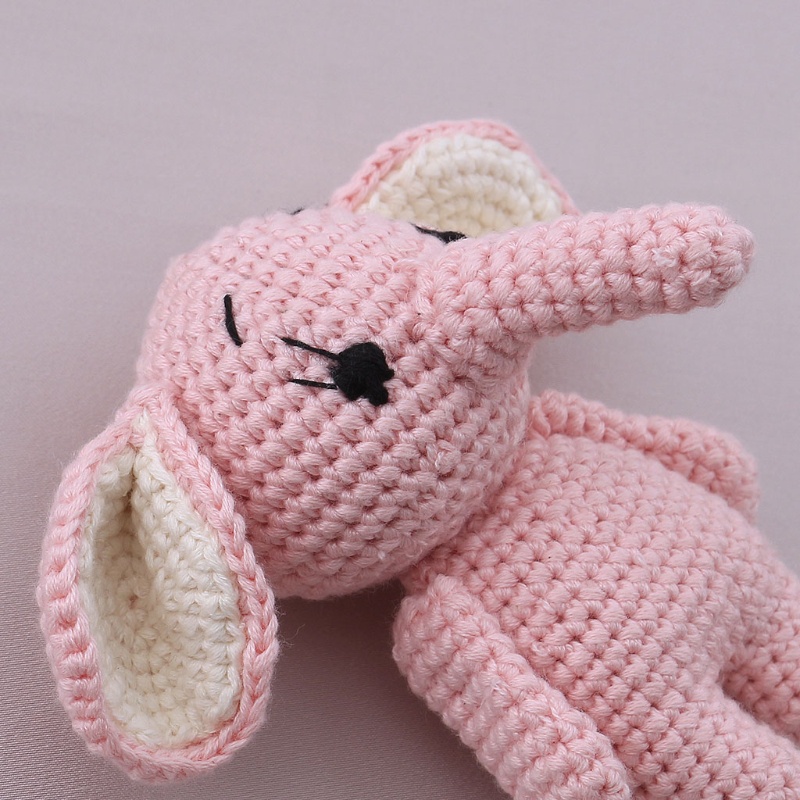 Đồ Chơi Lục Lạc Hình Động Vật Bằng Cotton Đan Móc Dễ Thương Cho Bé Sơ Sinh Mọc Răng
