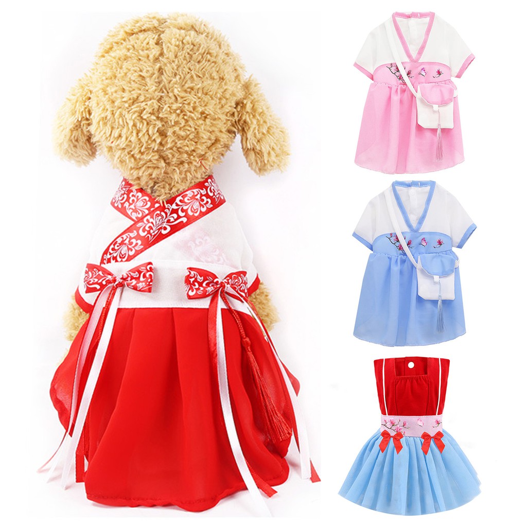 Đầm Cotton Phong Cách Trung Hoa Cho Thú Cưng