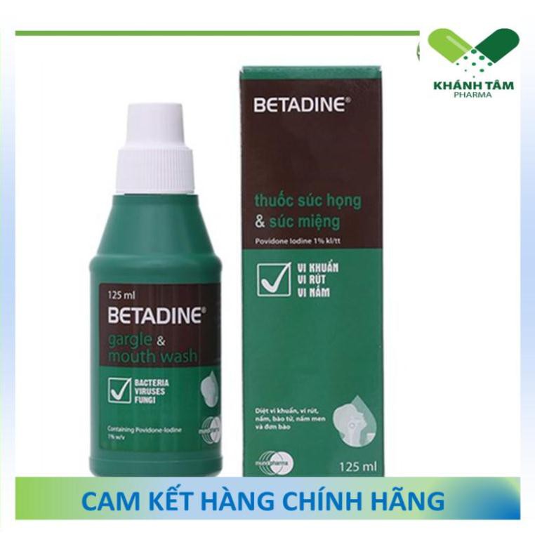 ! BETADINE Gargle & Mouth Wash 125ml - Nước súc miệng