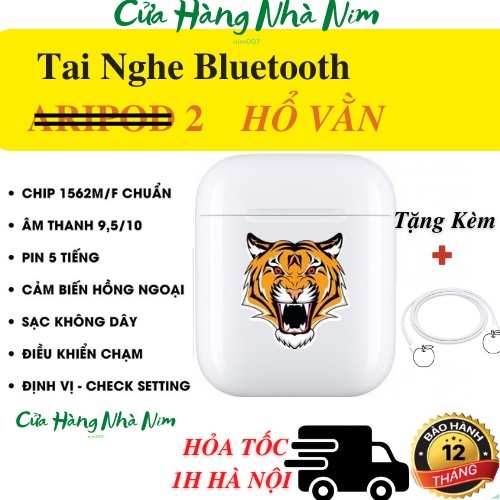 Tai Nghe Bluetooth Hổ Vằn 1562M Bản Cao Cấp Full chức năng, Âm Thanh Cực Hay, Pin Trâu Dùng Cho IOS Và Android