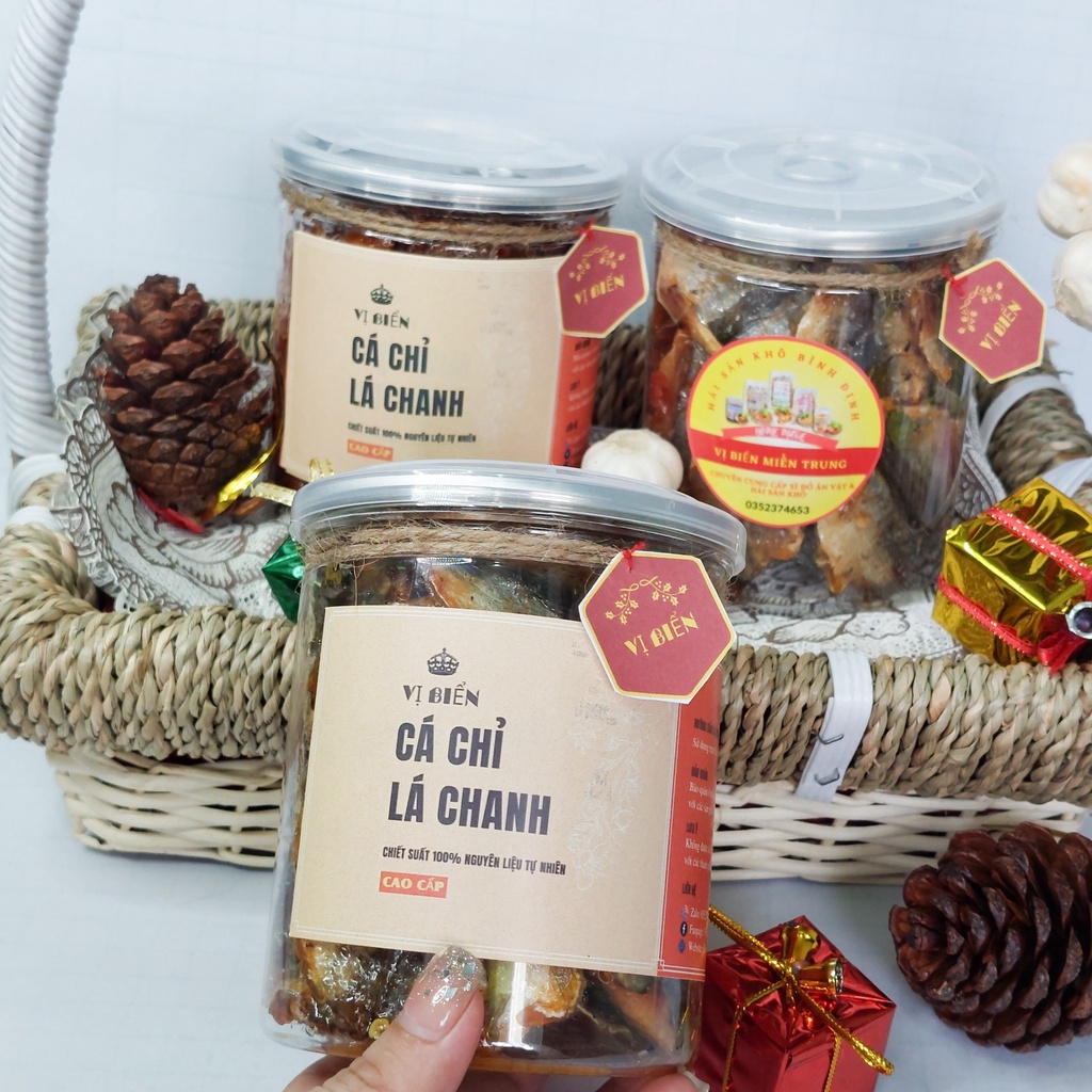 Cá Chỉ Vàng Khô Sốt Lá Chanh Vị Biển, Đồ Ăn Vặt Hủ Pet 200gr Ăn Liền | BigBuy360 - bigbuy360.vn