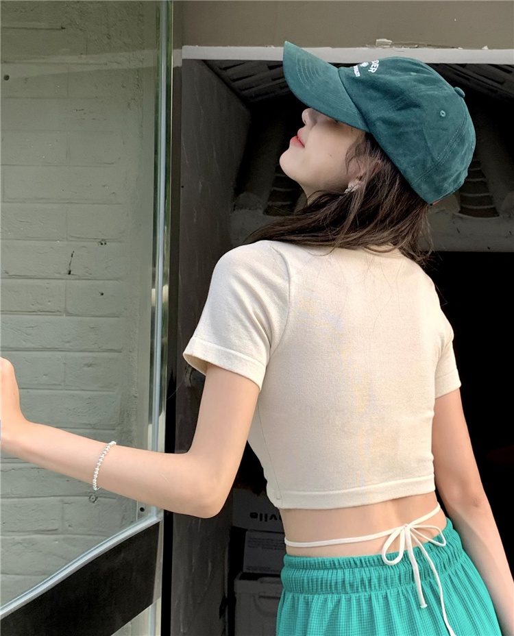 Áo Thun Tay Ngắn Cổ Tròn Dáng Ôm Thời Trang Mùa Hè Phong Cách Mới 51849