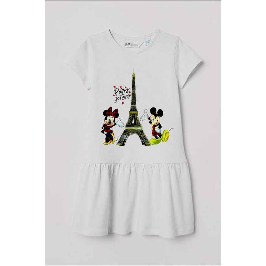Đầm HM thân dài hình ngựa Pony, Mickey dễ thương cho bé gái 2-10T