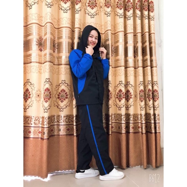 Bộ quần áo mưa thời trang cao cấp chống thấm nước vải xuất Hàn