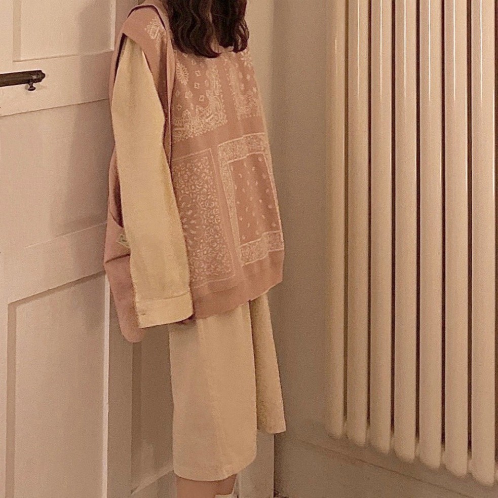 Gile Len Nữ Dáng Rộng, Áo Len Gile ELISA Thổ Cẩm Cổ Chữ V FreeSize Kiểu Dáng Hàn Quốc | BigBuy360 - bigbuy360.vn