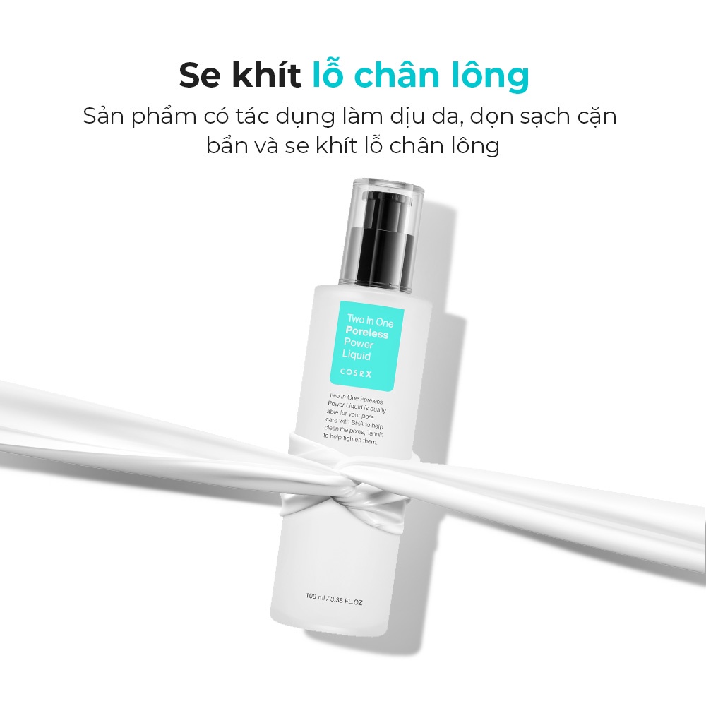 Nước cân bằng COSRX thiết kế hai trong một không lỗ chân lông (20ml/ 100ml)