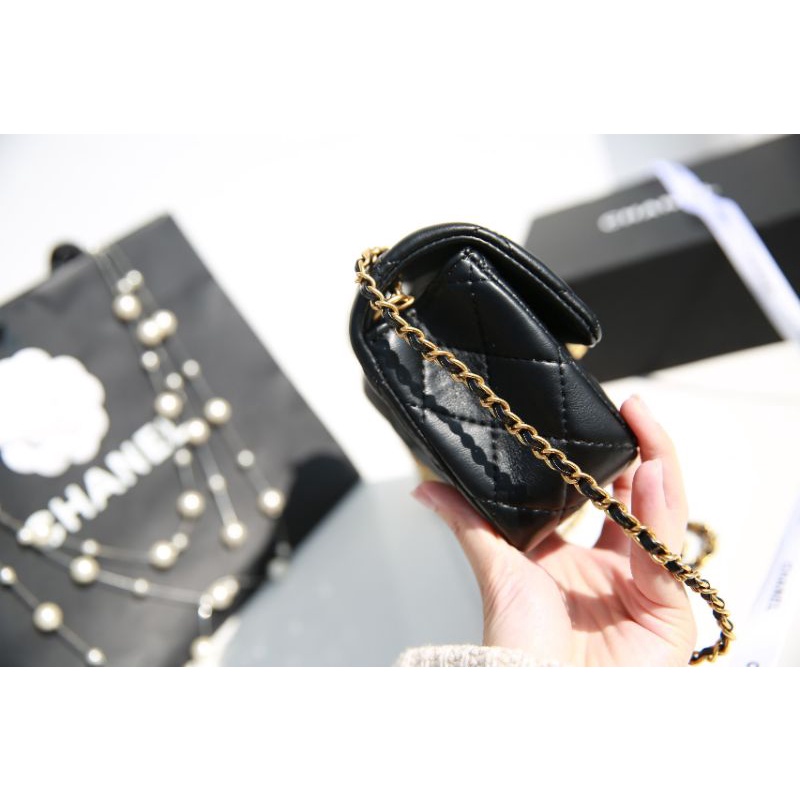 Túi xách nữ thời trang Classic quả cầu đeo chỉnh nấc sz20cm da lì fullbox nam châm cực đẹp