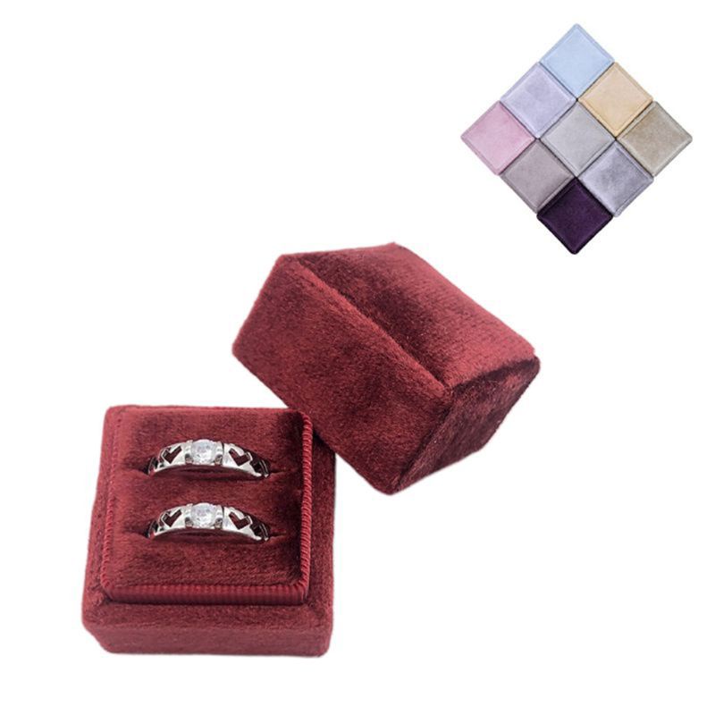 Giá Đỡ Trưng Bày Nhẫn Đôi Phong Cách Vintage Có Nắp Tháo Rời Được Dành Cho Ngày Valentine