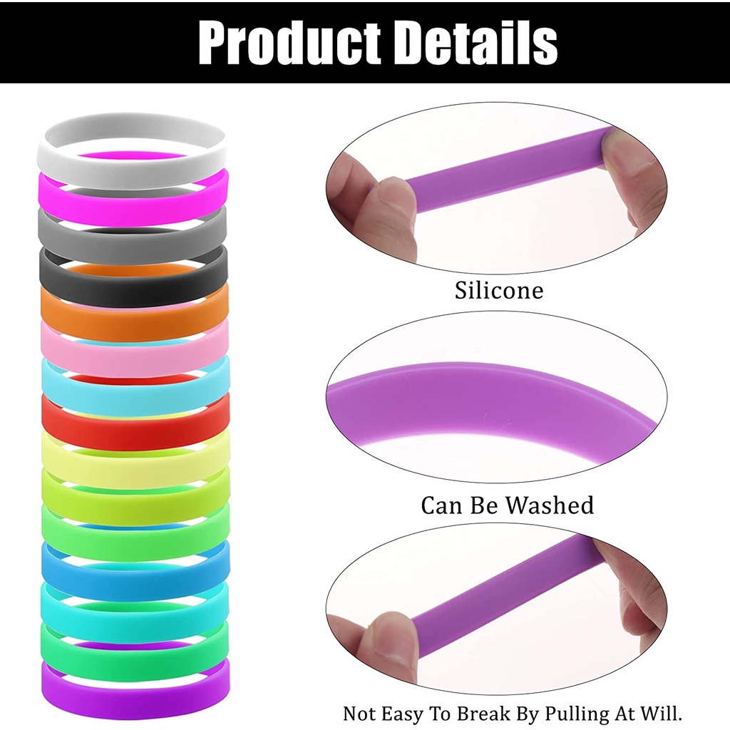 Vòng Đeo Tay Bằng Silicone Màu Trơn ECGIFT SW001