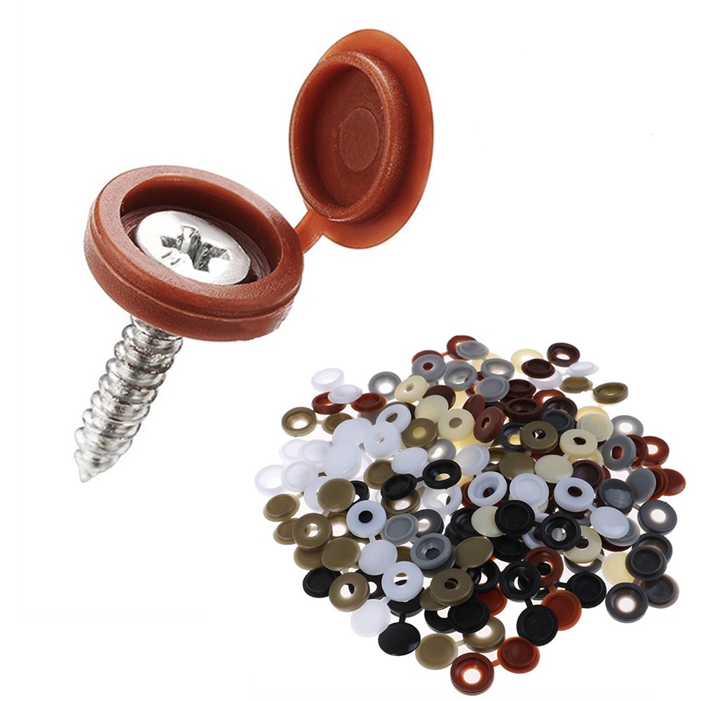 Set 50 Nắp Nhựa Bọc Bản Lề Cửa Nội Thất Màu Nâu