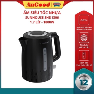 Ấm đun siêu tốc sunhouse shd1306, dung tích 1.7l công suất 1800w