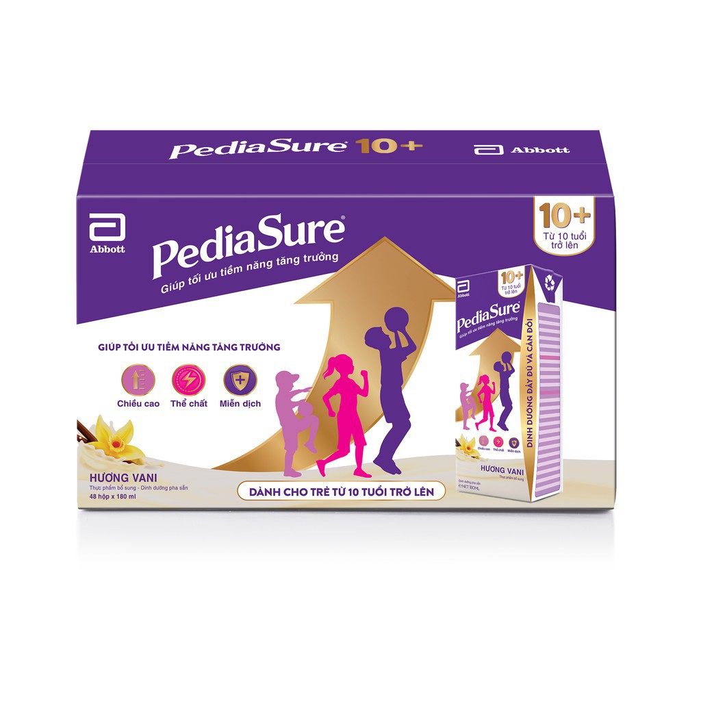 Thùng 48 Hộp Pediasure 10+ Cho Trẻ Từ 10 Tuổi 180ml/Hộp