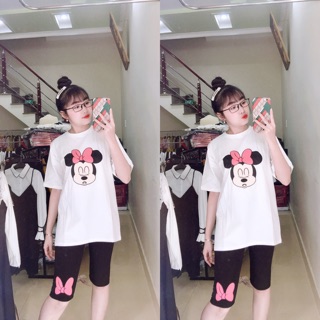 Set bộ mặc nhà hình cartoon chất cotton