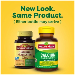 [Mẫu mới] Nature Made Canxi magie kẽm 100 & 300 viên