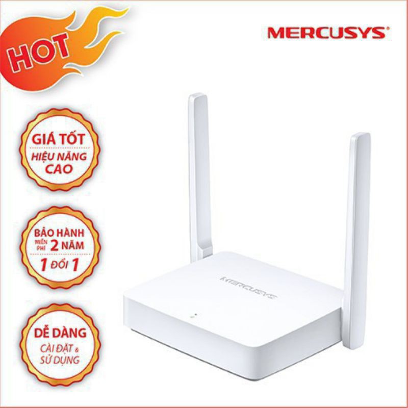 Bộ phát wifi Mercusys MW301R 2 Râu, tốc độ 300Mbps - Sản Phẩm Chính Hãng Bảo Hành 24 Tháng