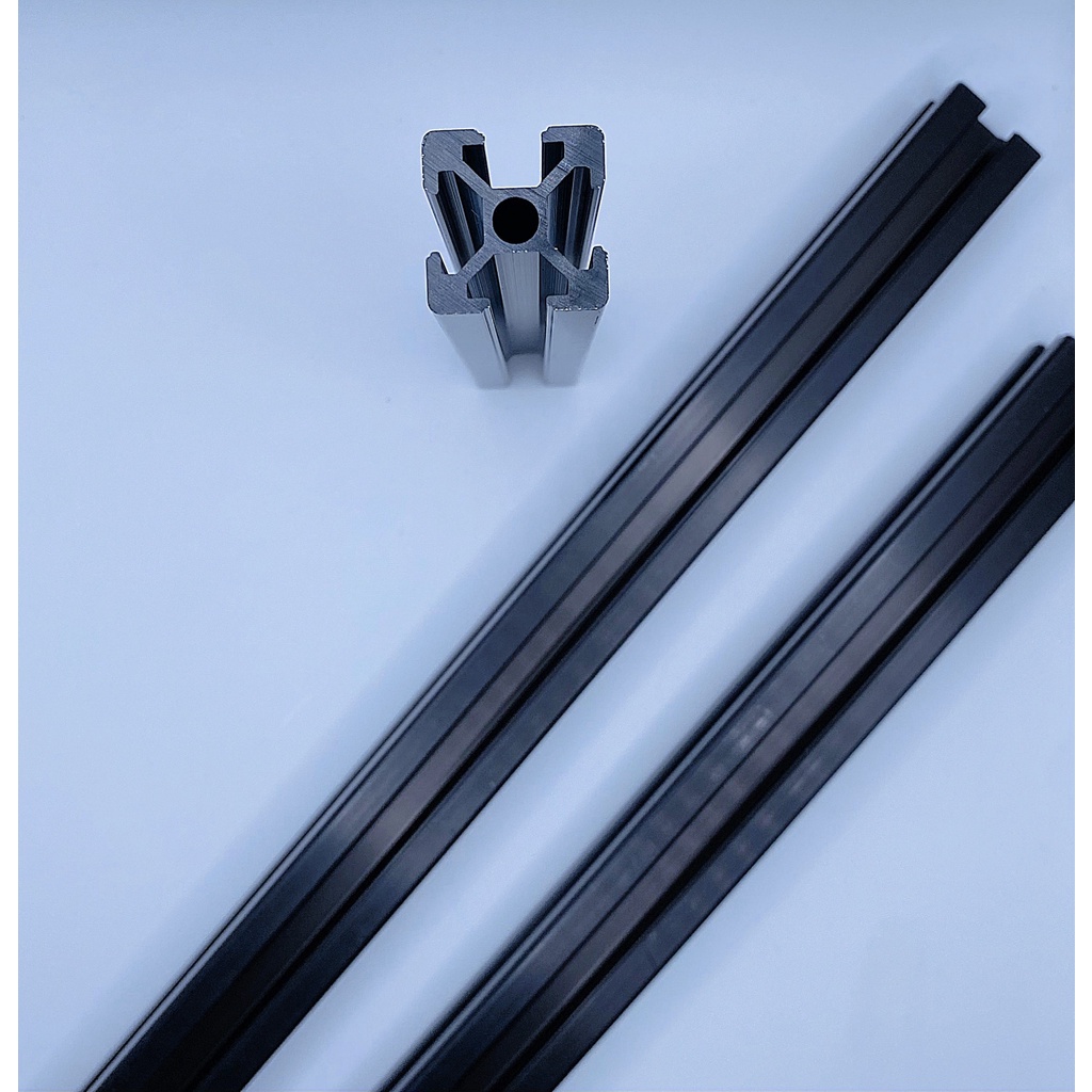 Thanh nhôm định hình 2020 T-slot màu đen phân loại dưới 500mm. Nhận cắt theo kích thước yêu cầu