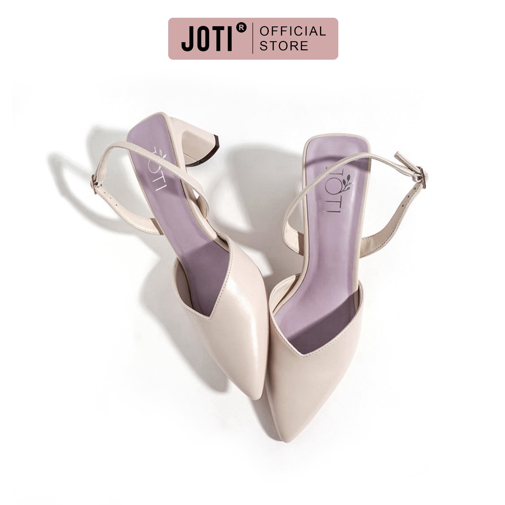 JOTI Giày Cao Gót Nữ Fiona 3237VN6 2021 - Mũi Khoét Tim Thời Trang Đế Trụ 6cm - Mang Công Sở Dạo Phố Dự Tiệc