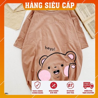 [Ảnh thật tự chụp] Áo thun Form rộng Gấu poo Unisex nam nữ dễ thương.