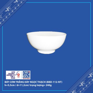 Bát cơm trắng dày ngọc thạch